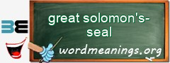 WordMeaning blackboard for great solomon's-seal